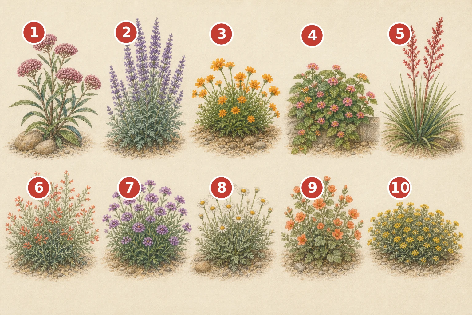 Recommended plants for your Southwestern Butterfly Garden.